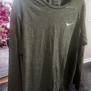 Nike Men's Olive Long Sleeve Tee